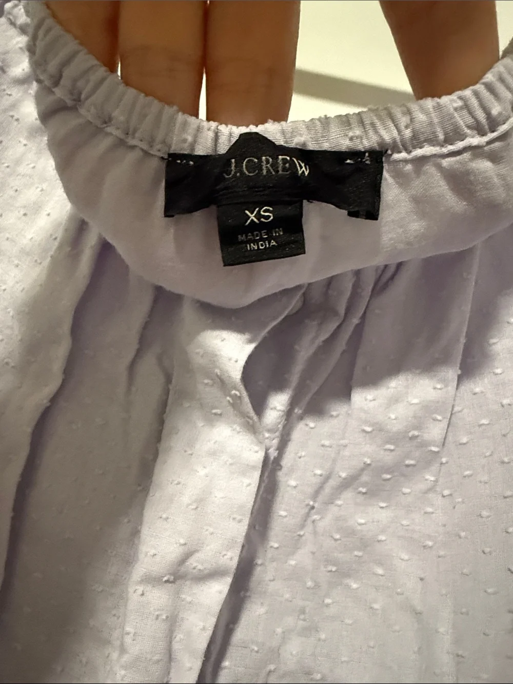 J. Crew Light Lavender Peplum Puff-Sleeve Blouse